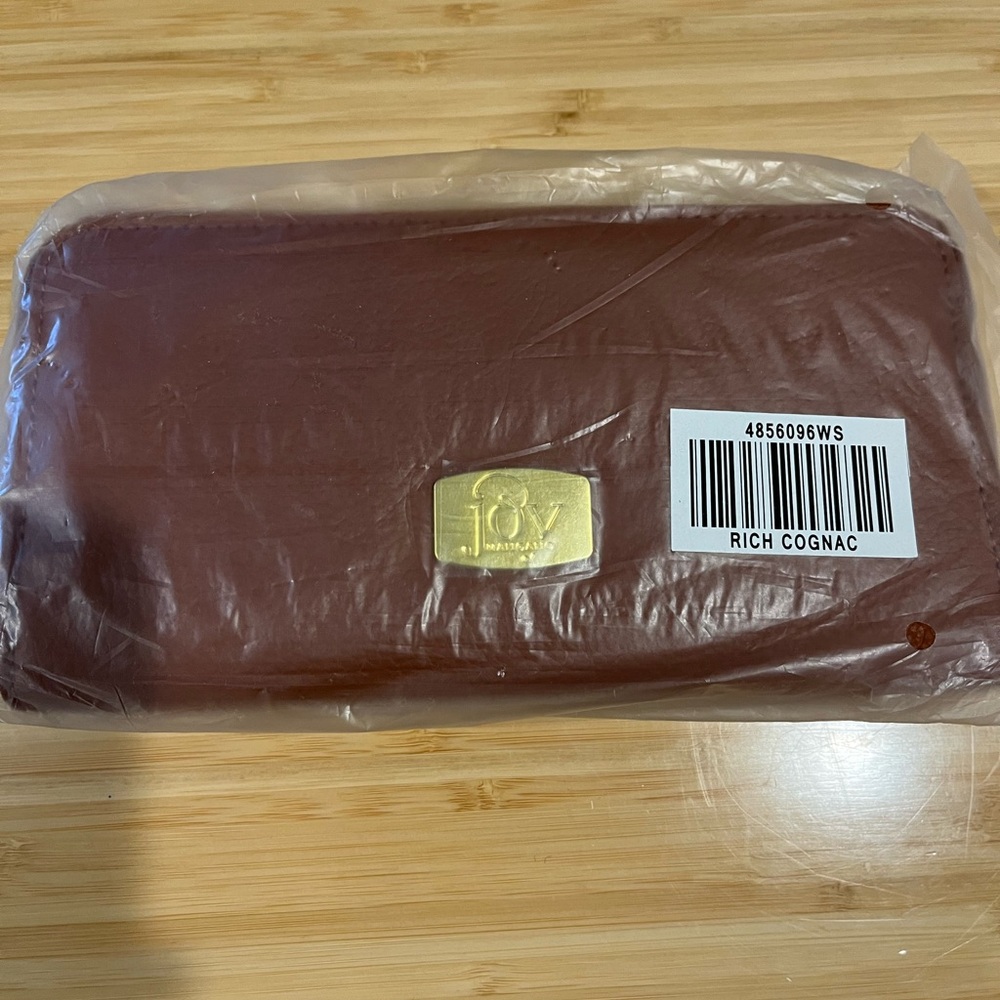 Joy Mangano Rich Cognac Wallet